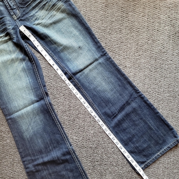 NWT Roxy y2k D2T jeans Women's denim size W29 L30 low rise flared mid wash blue - Picture 10 of 13